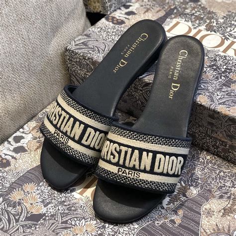 dway slide dior|christian dior sway slides.